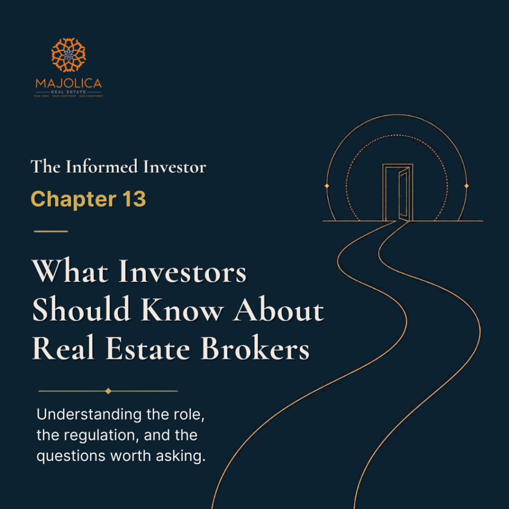The Informed Investor, Chapter Thirteen: What Investors Should Know About Real Estate Brokers