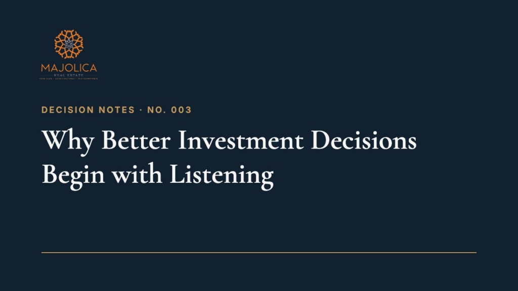 Decision Note 003: Some of the best decisions I have made started by listening more than speaking. Have you ever changed an important decision because you listened to a different perspective? I have.
