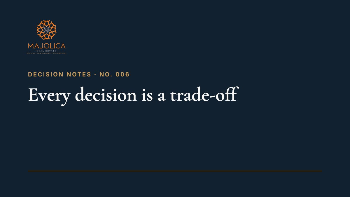 Decision Note 006: Every decision is a trade-off. Choosing one path means letting go of another. Have you ever realised the true cost of a decision wasn’t money, but the opportunity you left behind? I have.