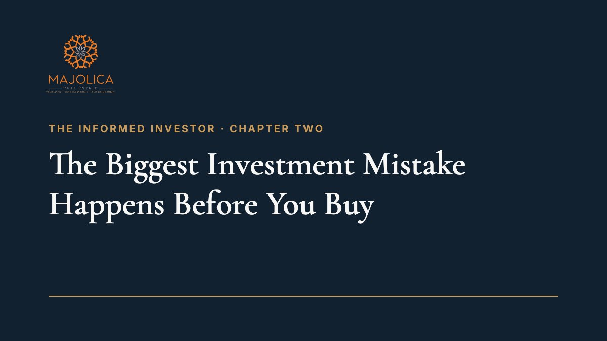 The Informed Investor, Chapter Two: The Biggest Investment Mistake Happens Before You Buy