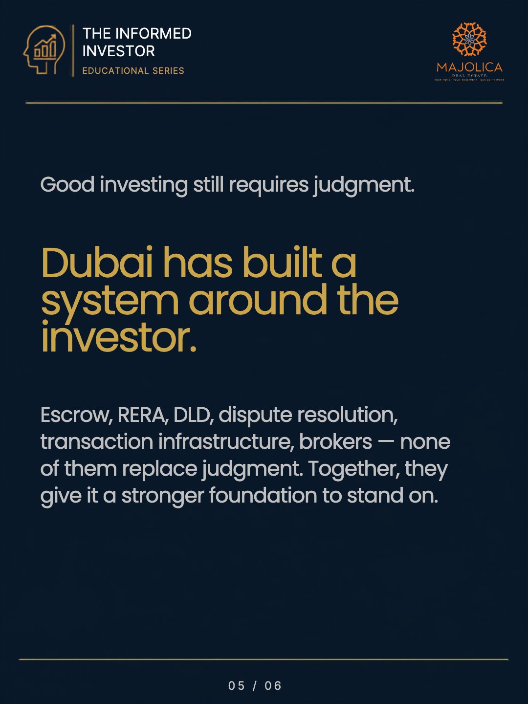 The Informed Investor, Chapter Nine: What Investors Should Know About Dubai's Real Estate Rules — slide 5