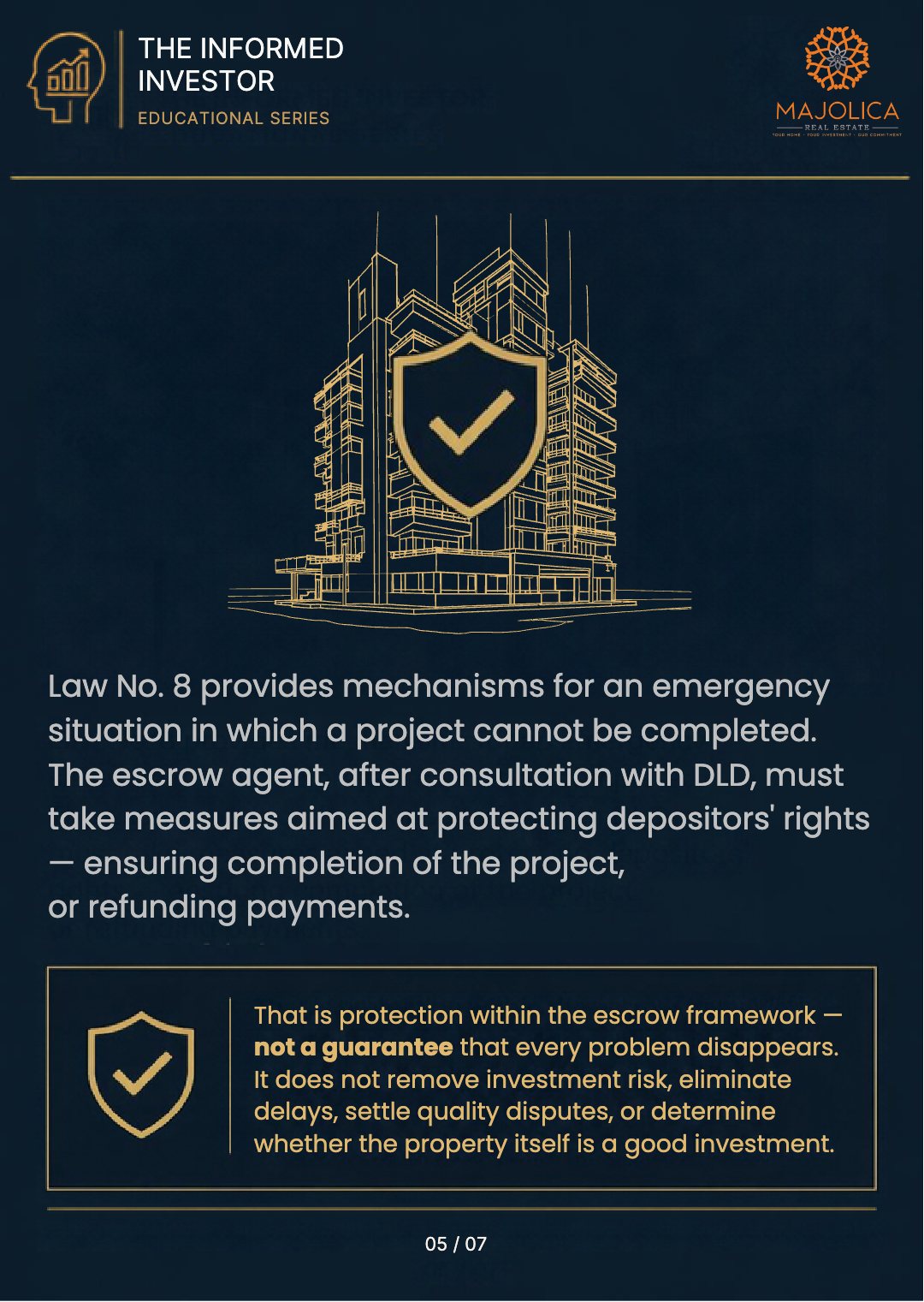 The Informed Investor, Chapter Ten: What Investors Should Know About Escrow — slide 6