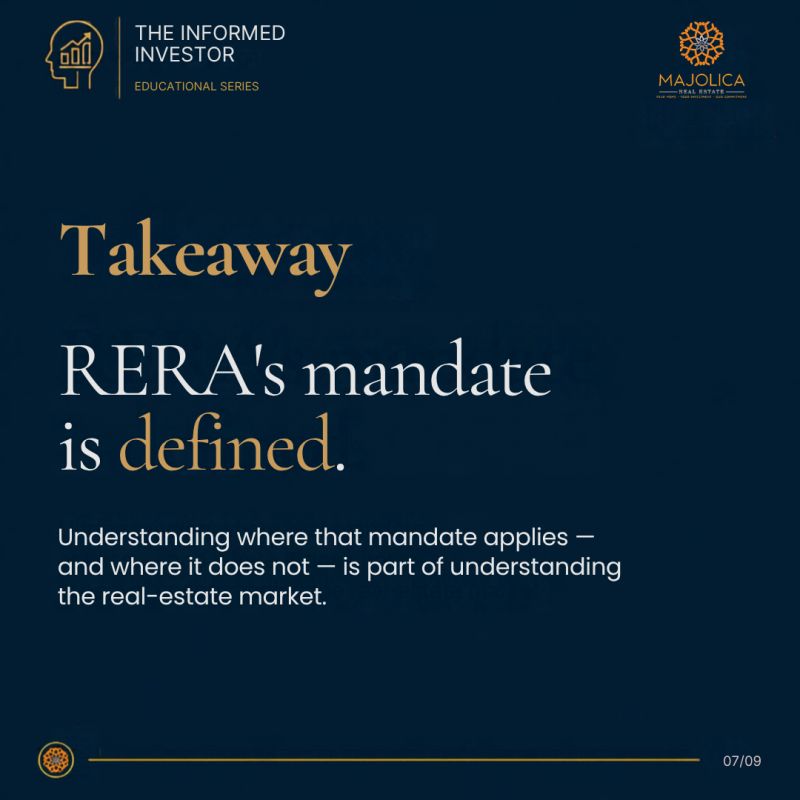 The Informed Investor, Chapter Eleven: What Investors Should Know About RERA — slide 8